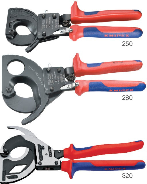 KNIPEX 557830280 Kábelvágó, többkomponensű burkolattal