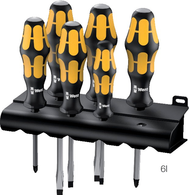 WERA 530526 6 Csavarhúzó készlet, Lapos / PH, üthető véggel