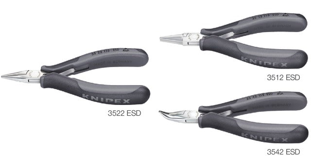 KNIPEX 555188 3522ESD Elektronikai szorítófogó, tükörpolírozott, többkomponensű burkolattal