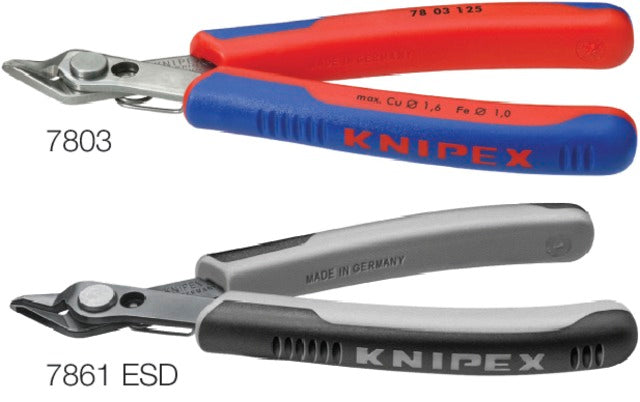 KNIPEX 555300 7803ESD Elektronikai oldalcsípőfogó, többkomponensű burkolattal