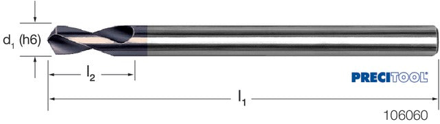 106060 4,0 PREMUS 106060 4,0 NC központozó, HSS-Co 120° hosszú TiAlN
