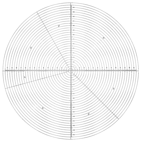 Mitutoyo - Overlay chart  for Meas Projector, No,12