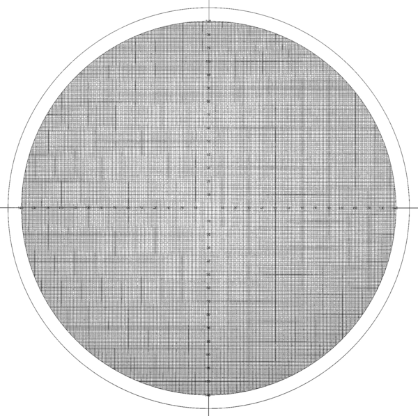 Mitutoyo - Overlay chart  for Meas Projector, No,17