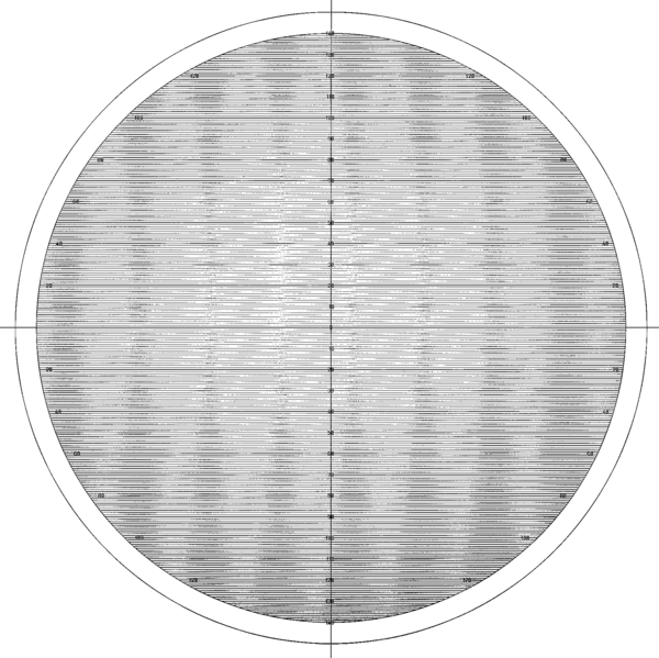 Mitutoyo - Overlay chart  for Meas Projector, No,19