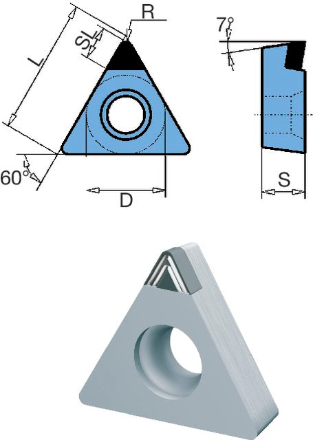 PREMUS 198660 VCGT160404ROF Váltólapka, BDA 18 ROF forgácstörővel