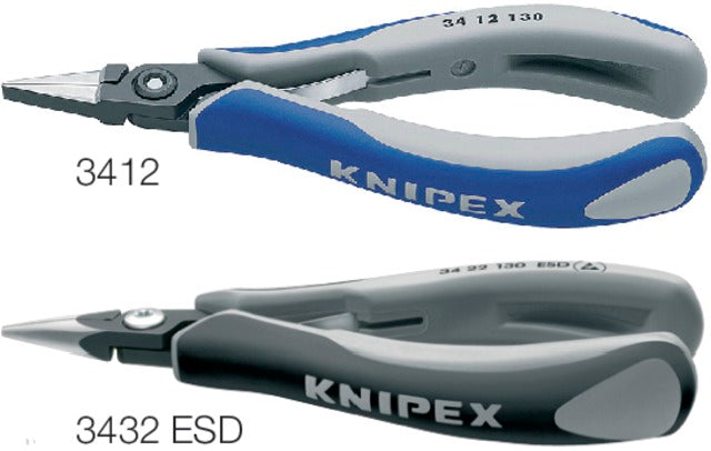 KNIPEX 5551803432 Precíziós elektronikai szorítófogó, polírozott, többkomponensű burkolattal