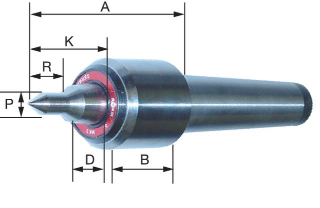 RÖHM 220180 4 Pontozócsúcs, meghosszabbított forgócsúccsal