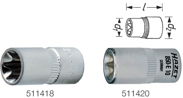 511420 11 HAZET 511420 11 Dugókulcs betét, 1/4" TORX