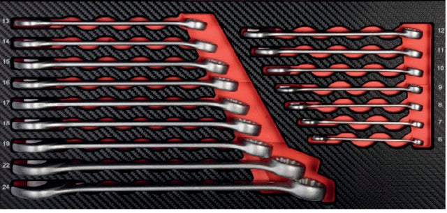 PROJAHN 519000 5999-011 Műhelykocsi betét, Csillag-villáskulcs, 16 részes