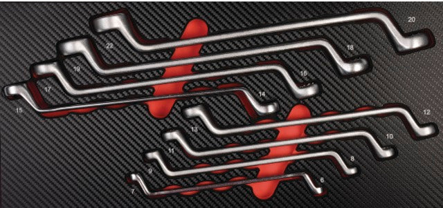 PROJAHN 519030 5999-031 Műhelykocsi betét, Kettős csillagkulcs, 8 részes