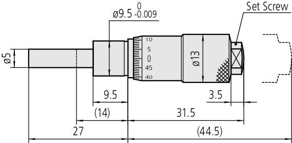 Mitutoyo - Micometer Head, Small Standard Type