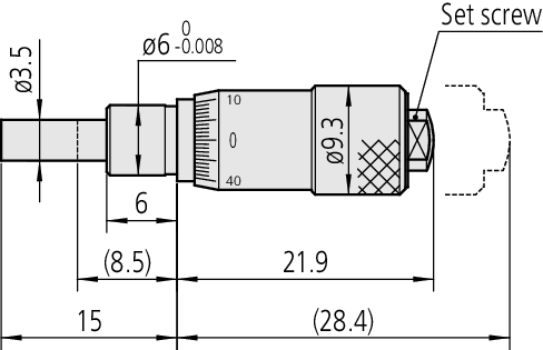 Mitutoyo - Micrometer Head, Ultra Small Type