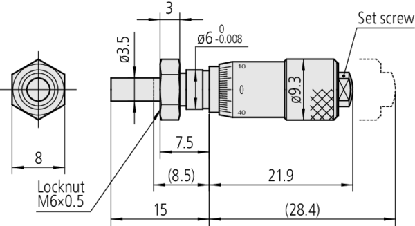 Mitutoyo - Micrometer Head, Ultra Small Type