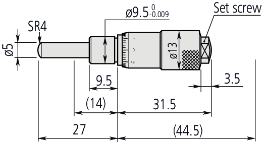 Mitutoyo - Micrometer Head, Small Standard Type