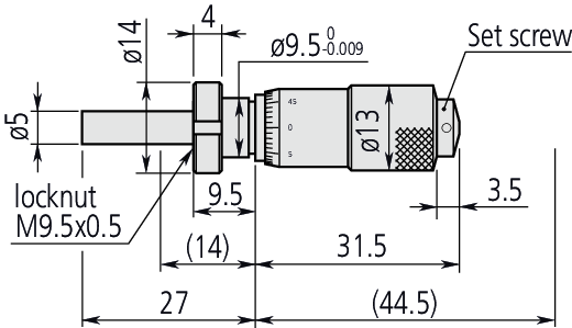 Mitutoyo - Micrometer Head, Small Standard Type