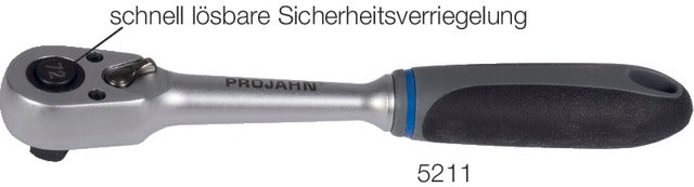 PROJAHN 5126185211 Átkapcsolható racsni, finomfogazású