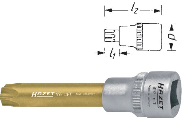 516939 T55 HAZET 516939 T55 Csavarhúzó betét, 1/2" TORX, hosszú