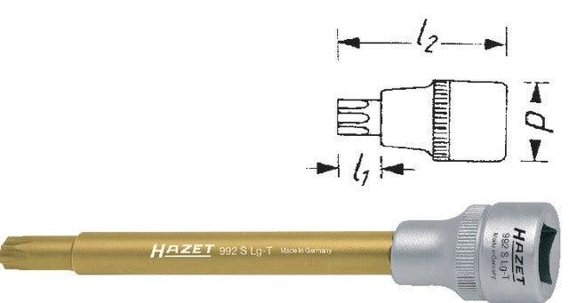 516940 T45 HAZET 516940 T45 Csavarhúzó betét, 1/2" TORX, extra hosszú