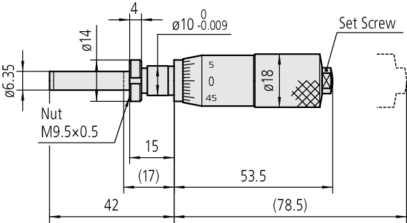 Mitutoyo - Micrometer Head, Medium-sized Type