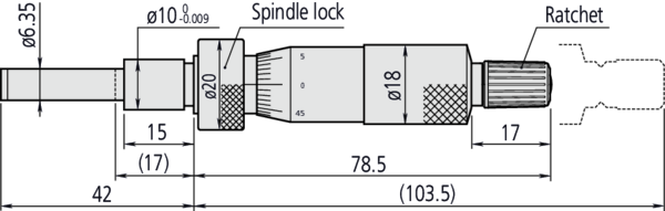 Mitutoyo - Micrometer Head, Medium-sized Standard