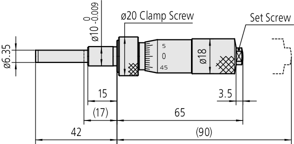 Mitutoyo - Micrometer Head, Medium-sized Type