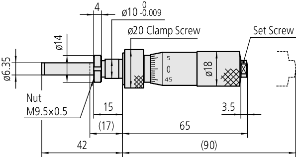 Mitutoyo - Micrometer Head, Medium-sized Type