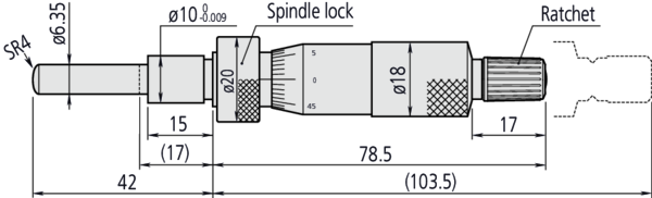 Mitutoyo - Micrometer Head, Medium-sized Standard