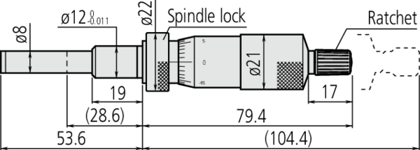 Mitutoyo - Microm, Head, Heavy Duty, 8 mm Spindle