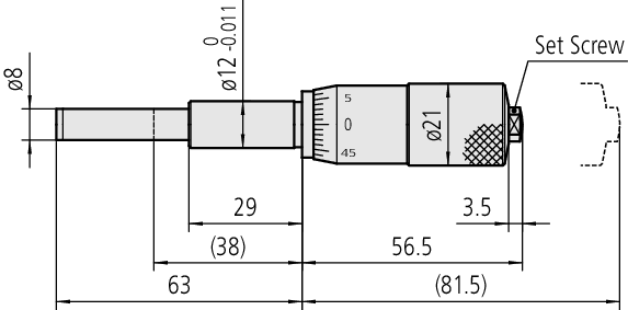 Mitutoyo - Micrometer Head, Medium-sized Type