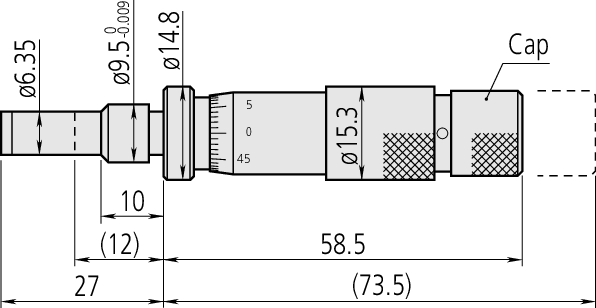 Mitutoyo - Micrometer Head Non-rotating Spindle