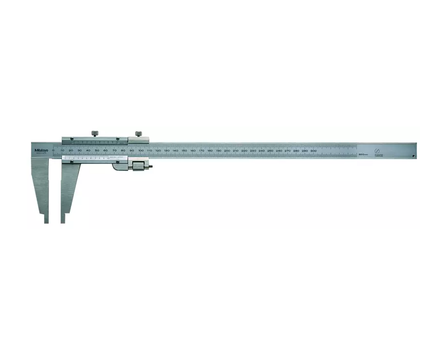 Mitutoyo - Nóniuszos tolómérõ Nib Style Jaw 0-300mm, 0.02mm, finomállítóval, Metric