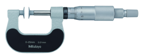 Mitutoyo - Disc Micrometer, Non-Rotating Spindle