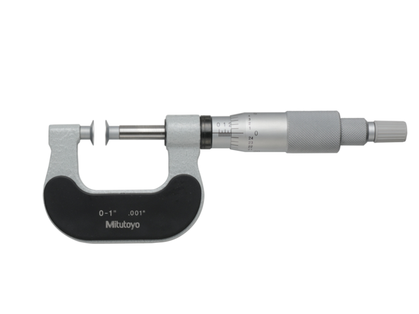 Mitutoyo - Disc Micrometer, Non-Rotating Spindle