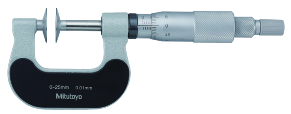 Mitutoyo - Disc Micrometer, Non-Rotating Spindle