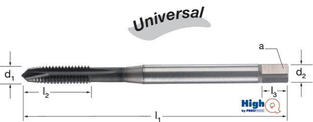 132270 M8X1 PREMUS 132270 M8X1 Gépi menetfúró HighQ, HSSCo-PM Hardlube