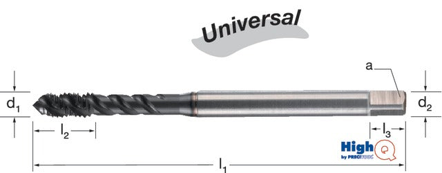 132280 M16X1,5 PREMUS 132280 M16X1,5 Gépi menetfúró HighQ, HSSCo-PM RSP50 Hardlube