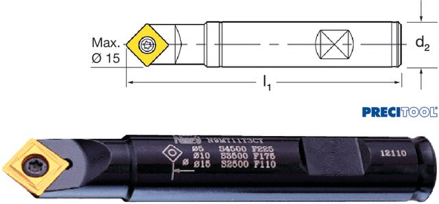 PRECITOOL 106305 N9MT05T1CT-NC9076 Váltólapkás NC központozó, Váltólapka
