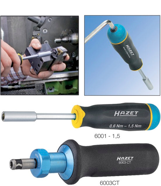 HAZET 520022 6001-1,5 Nyomaték-csavarhúzó, beállítható, automatikus kioldás