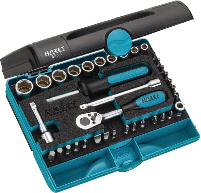HAZET 510032 853-1 Dugókulcs-készlet, 1/4", 36 részes
