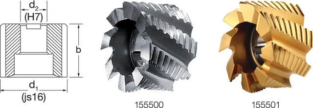 PREMUS 155501 100X50X32 Homlok-palástmaró, HSS-Co NF típus TiN