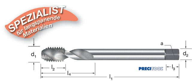 PREMUS 137708 M18 Gépi menetfúró, HSS-Co fényes