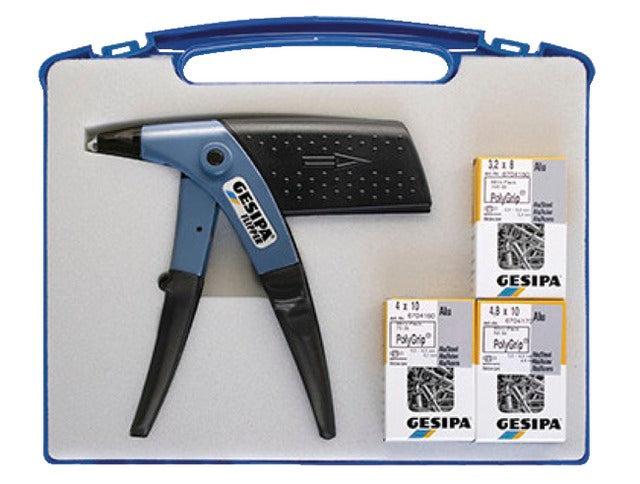 GESIPA 559929 3 Kézi szegecshúzó fogó készlet, Flipper-Box