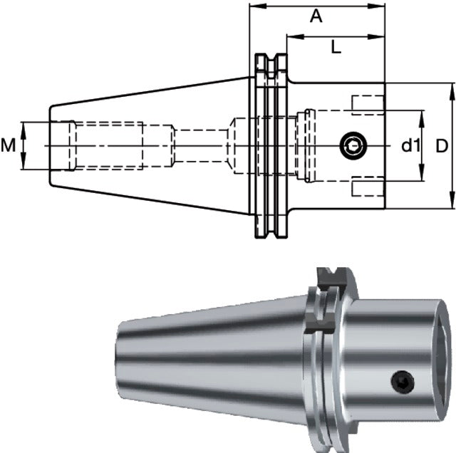 2390104040 SWISS TOOLS 2390104040 Befogó, DIN 69871 A/D