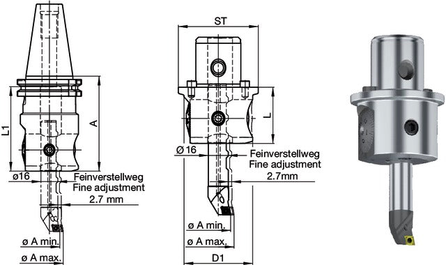 2390350002 SWISS TOOLS 2390350002 Kiesztergáló fej, Ø 3 - 88,1