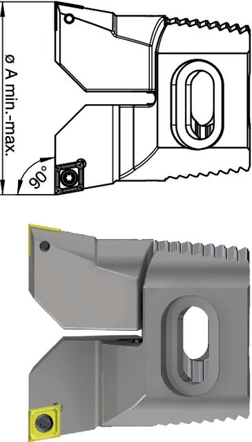 2390290003 SWISS TOOLS 2390290003 Váltólapka tartó, 90°