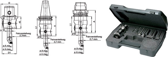 2390020008 SWISS TOOLS 2390020008 Kiesztergáló készlet, Ø 9.75-88.1