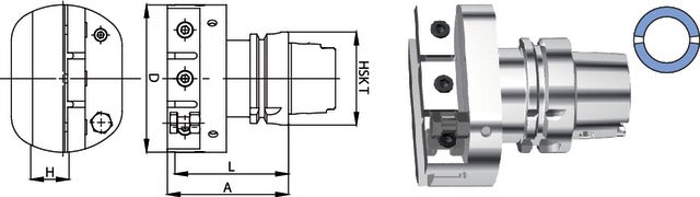 2370066332 SWISS TOOLS 2370066332 Leszúrókés tartó, HSK T radiális