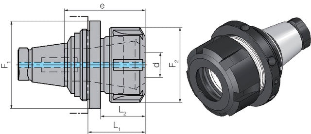 2357032516 WTO 2357032516 Szorítópatron adapter, rövid