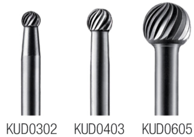 PRECITOOL 444808 KUD0403 Keményfém turbómaró, Gömb alak Z=5