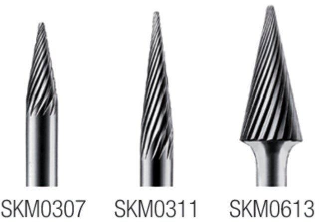 PRECITOOL 444808 SKM0307 Keményfém turbómaró, Csúcsos kúp alak Z=5 - Precitool Webshop